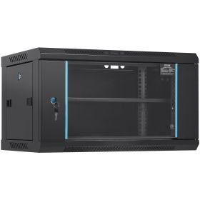 VEVOR 6U Wall Mount Network Server Cabinet, 15.5'' Deep, Server Rack Cabinet Enclosure, 200 lbs Max. Ground-mounted Load Capacity